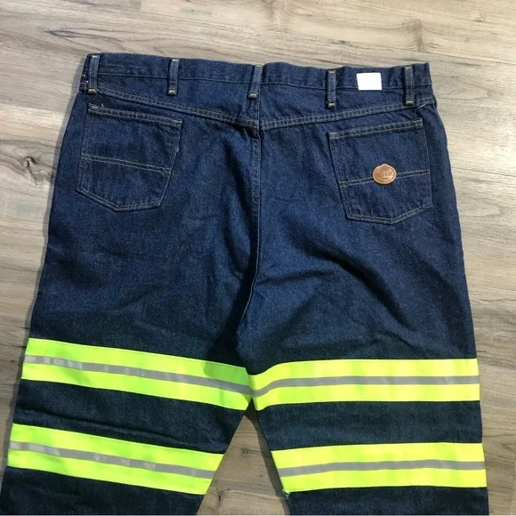 Kap Hi Vis Reflective Work Jeans, Size: 44x37 - Picture 4 of 7
